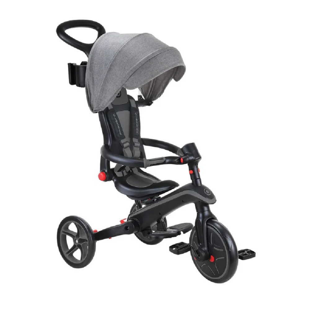 Globber Explorer 4in1Katlanabilir Trike Bisiklet Siyah Gri