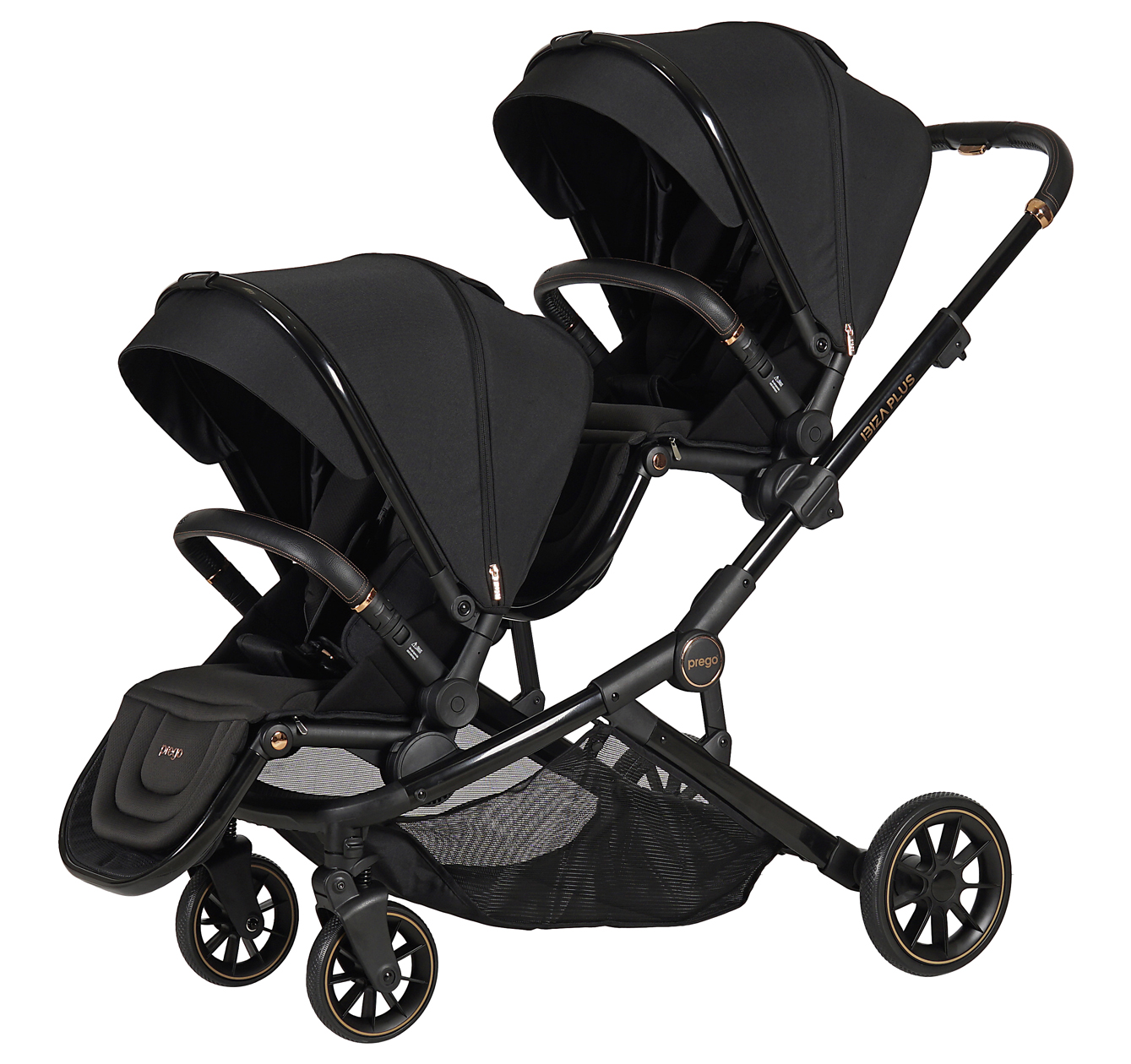 Prego İbiza Plus I-Size İkiz Travel Sistem Bebek Arabası Siyah 