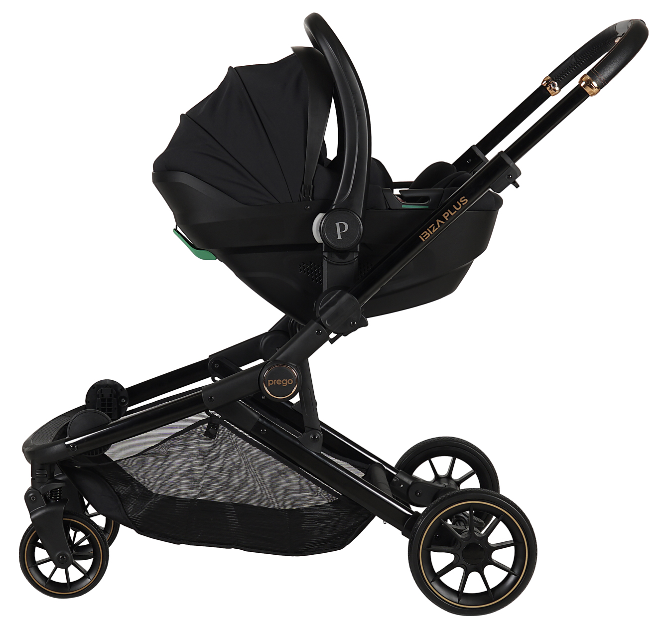 Prego İbiza Plus I-Size İkiz Travel Sistem Bebek Arabası Siyah 