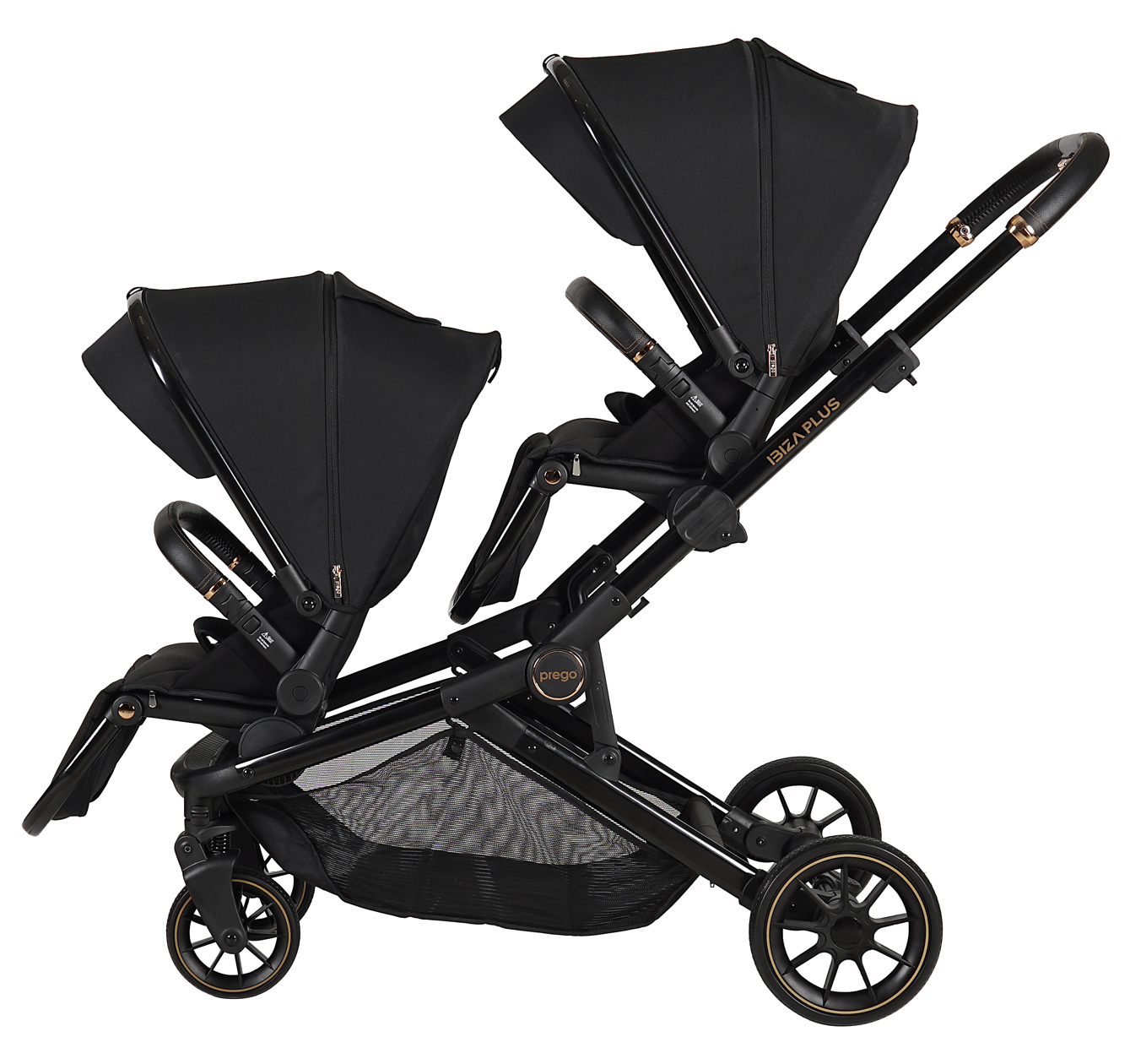 Prego İbiza Plus I-Size İkiz Travel Sistem Bebek Arabası Siyah 