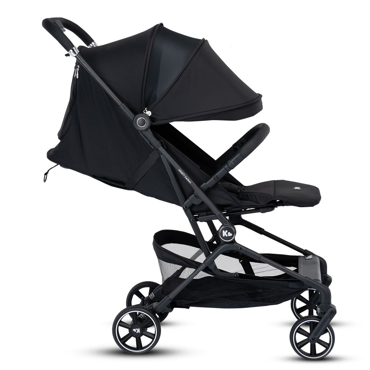 Kraft Carbon Kabin Boy  Bebek Arabası Siyah Silver