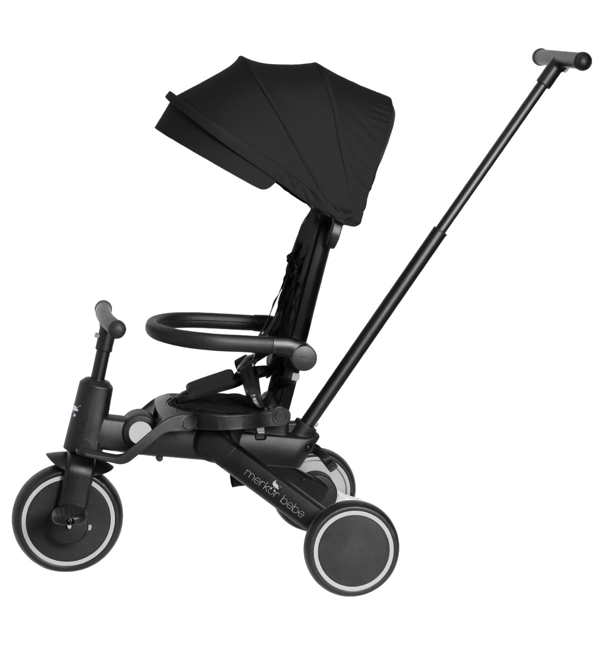 Merkür Bebe HAWK Ebeveyn Kontrollü Katlanabilir Bebek ve Çocuk Bisikleti Siyah