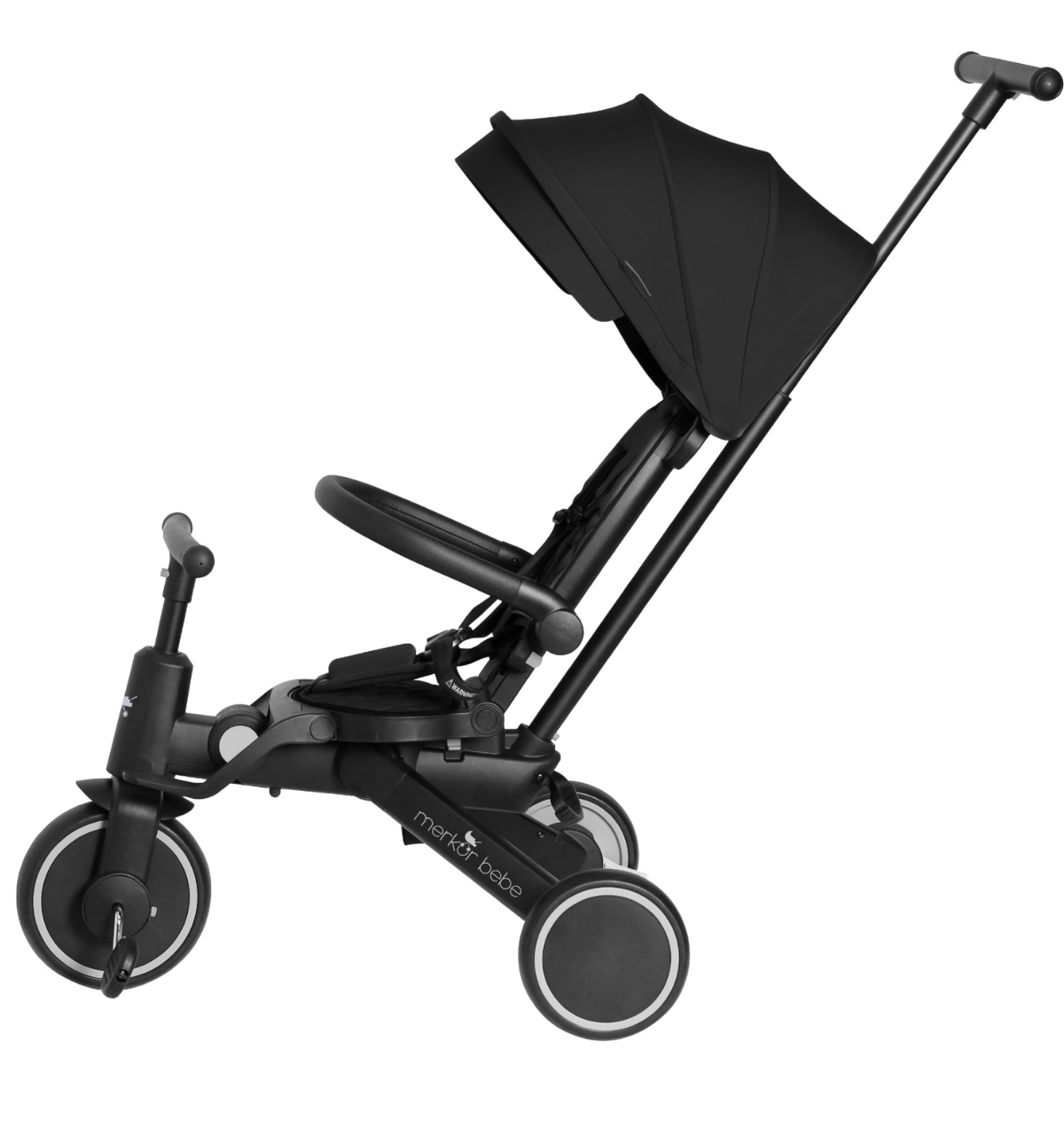 Merkür Bebe HAWK Ebeveyn Kontrollü Katlanabilir Bebek ve Çocuk Bisikleti Siyah