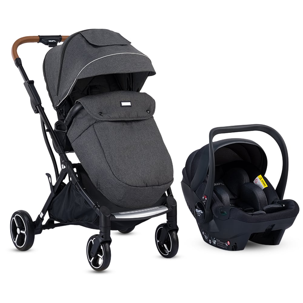 Kraft Juno i-Size Travel Sistem Bebek Arabası Koyu Gri