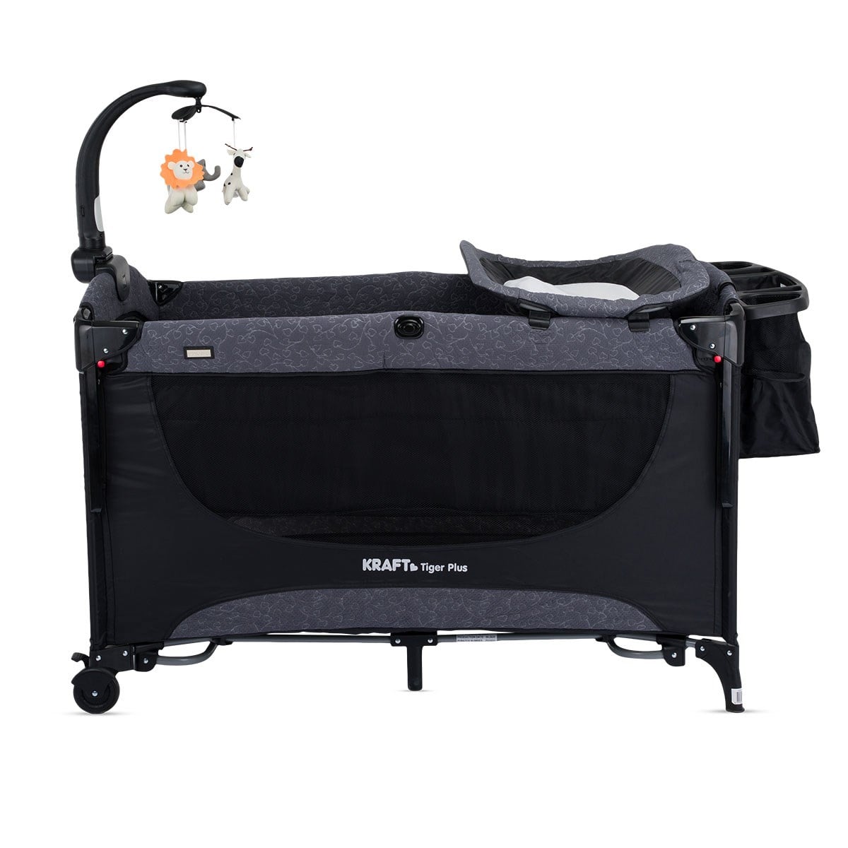Kraft Tiger Plus Anne Yanı Oyun Parkı 70x120 cm Siyah