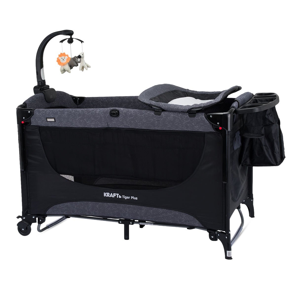 Kraft Tiger Plus Anne Yanı Oyun Parkı 70x120 cm Siyah