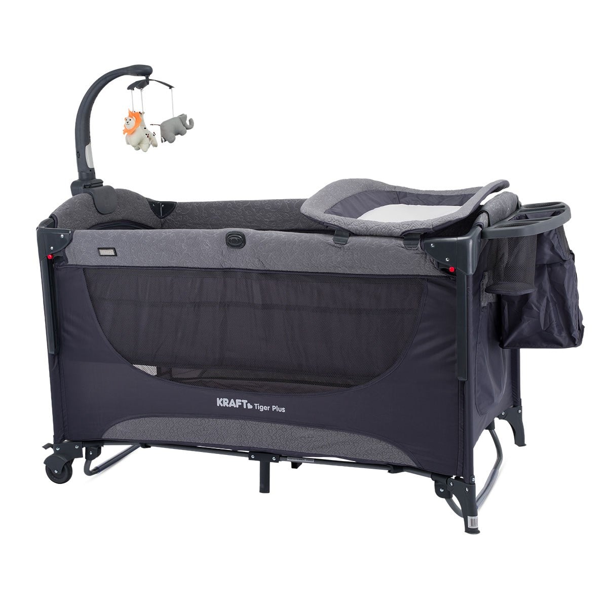 Kraft Tiger Plus Anne Yanı Oyun Parkı 70x120 cm Gri