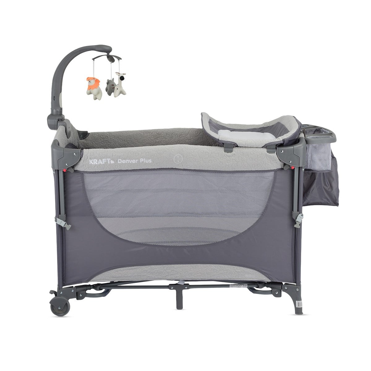 Kraft Denver Plus Anne Yanı Oyun Parkı 63x105 cm Açık Gri