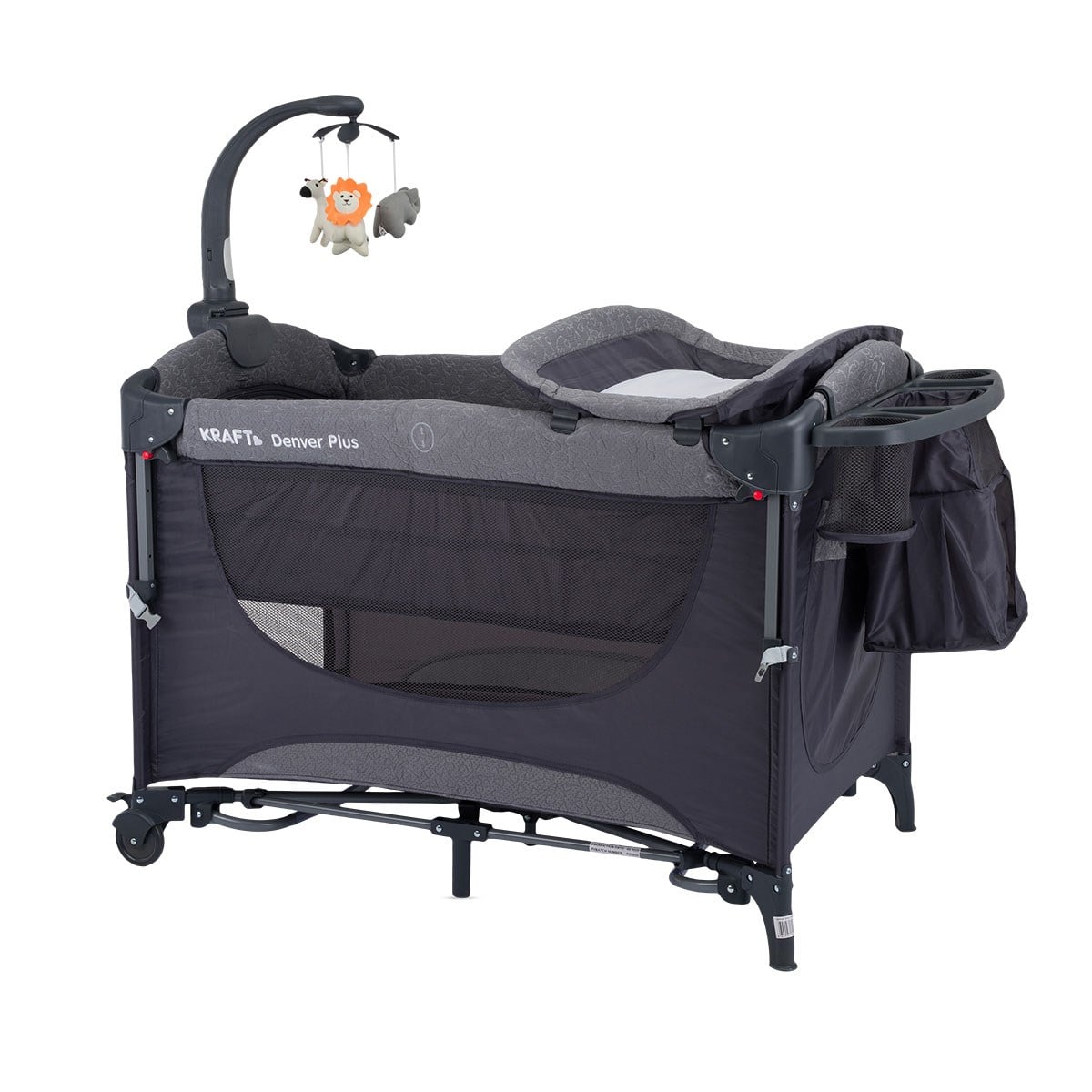 Kraft Denver Plus Anne Yanı Oyun Parkı 63x105 cm Koyu Gri