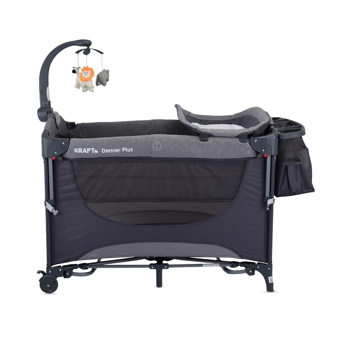 Kraft Denver Plus Anne Yanı Oyun Parkı 63x105 cm Koyu Gri