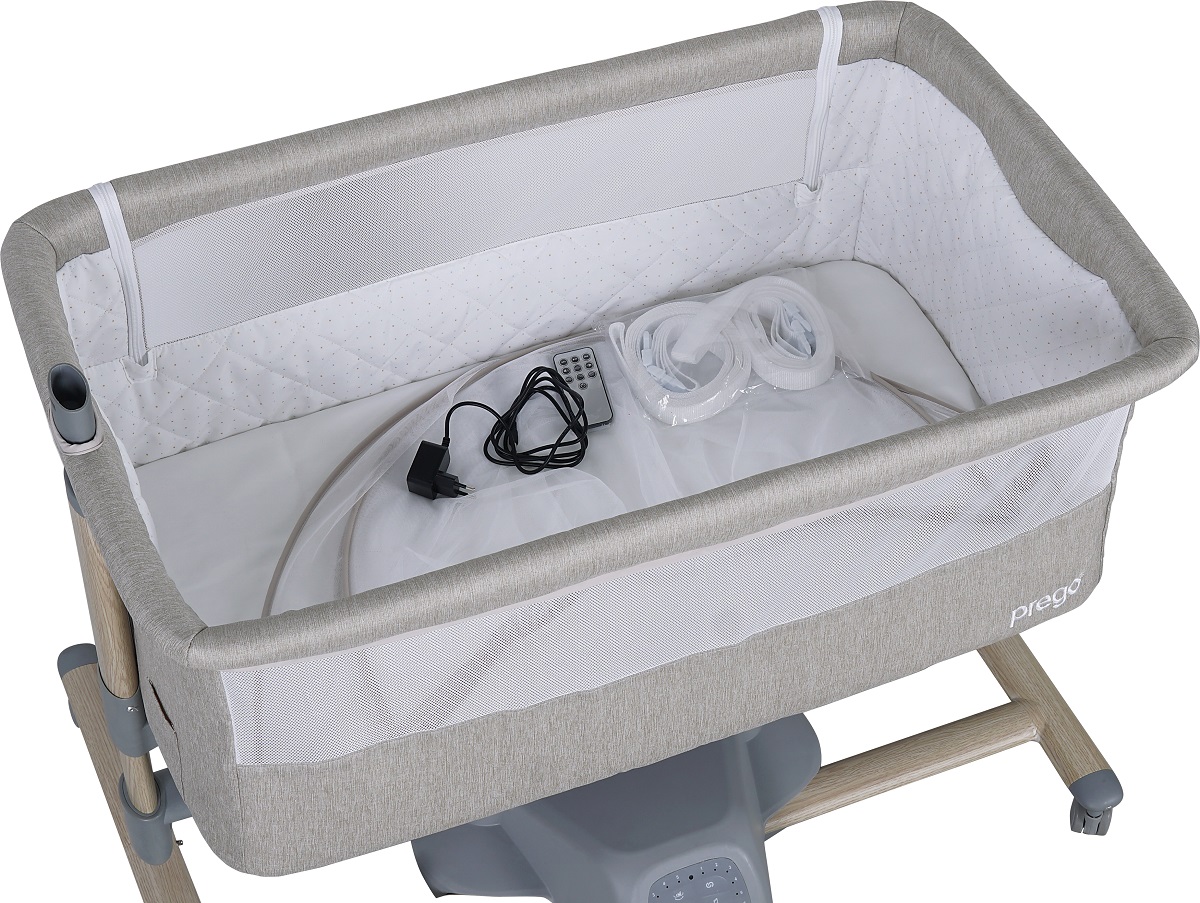 Prego 4091 Carmela Anne Yanı Elektirkli Beşik Bej