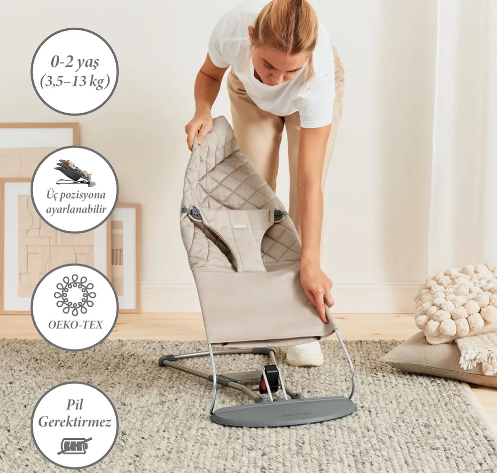 BabyBjörn Balance Bliss Ana Kucağı Cotton Sand Grey