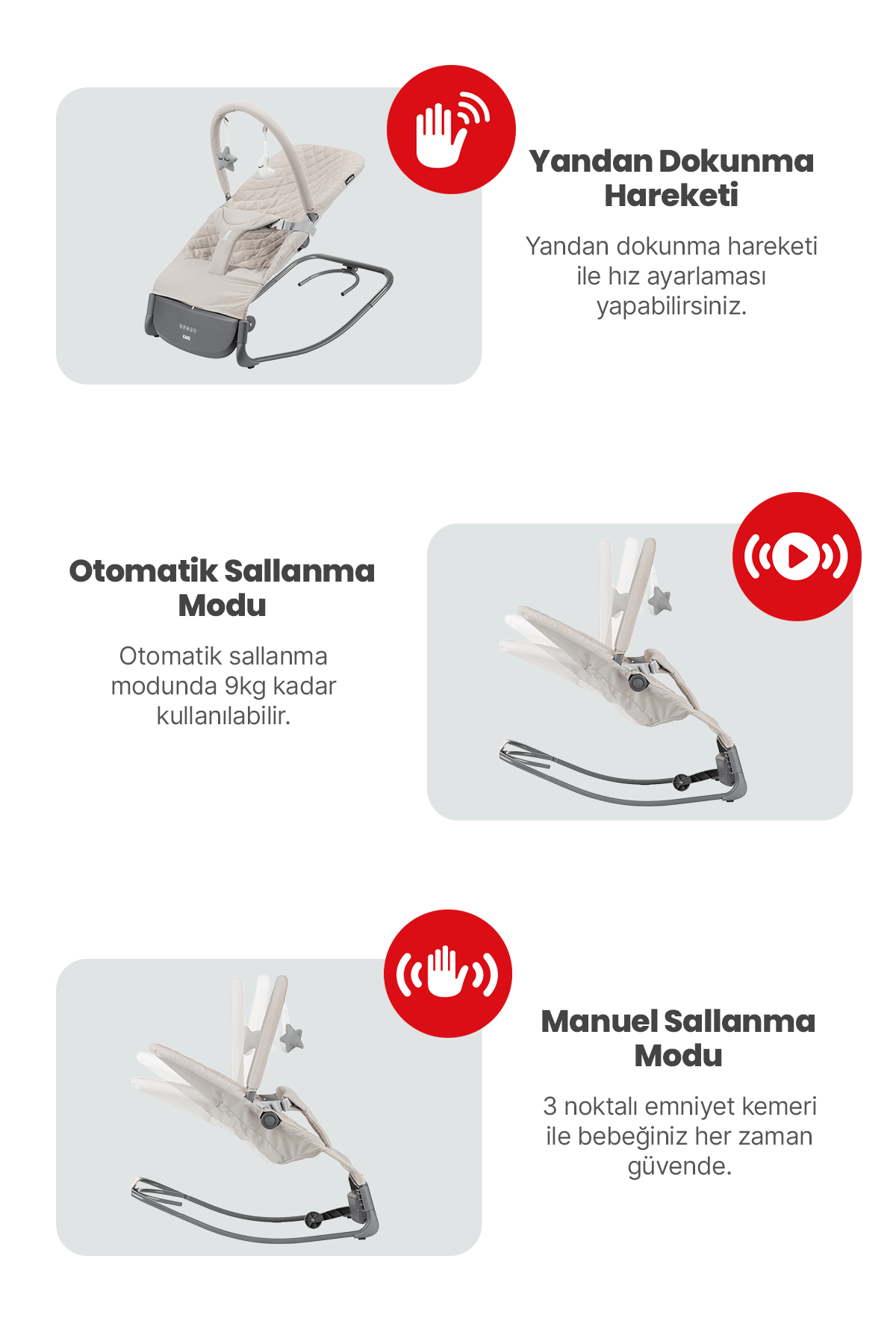 Kanz Robin Elektrikli Ana Kucağı Bej