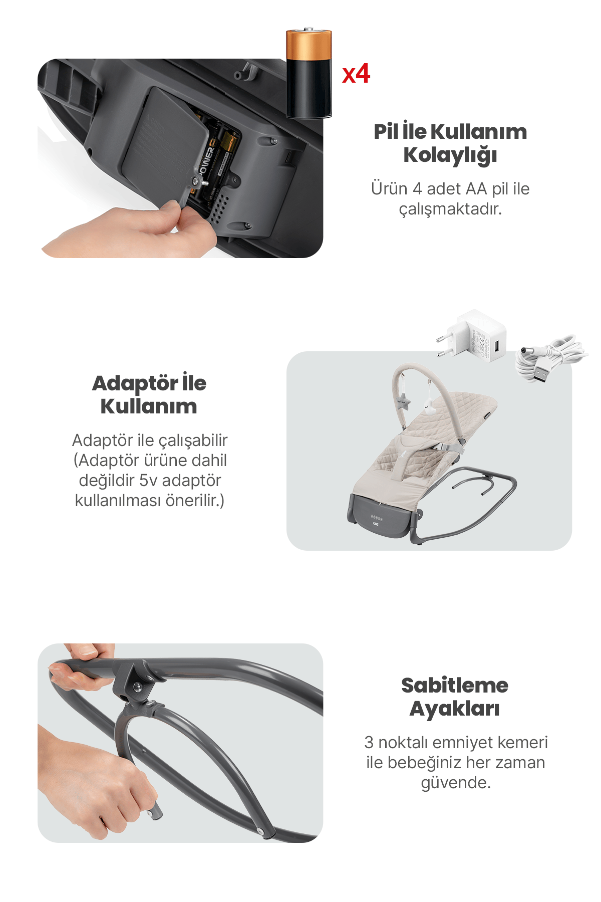 Kanz Robin Elektrikli Ana Kucağı Mavi