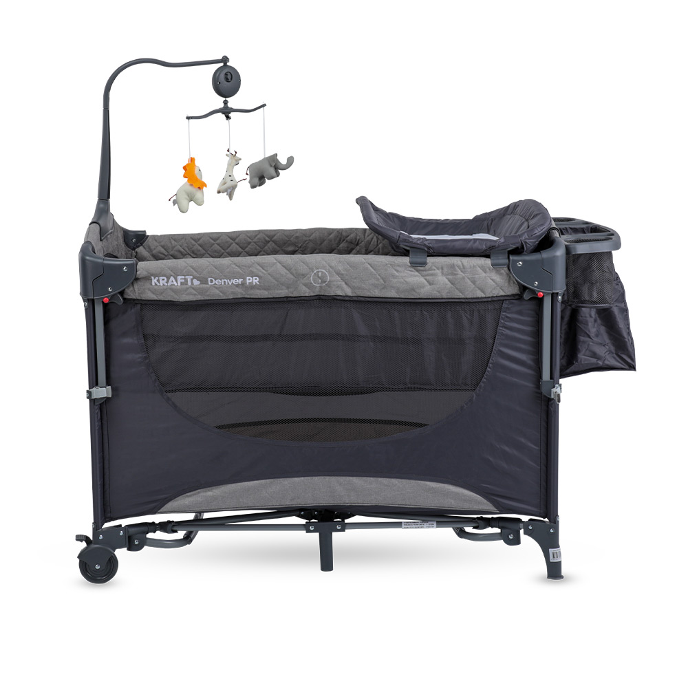 Kraft Denver PR Anne Yanı Oyun Parkı 63x105 cm Koyu Gri