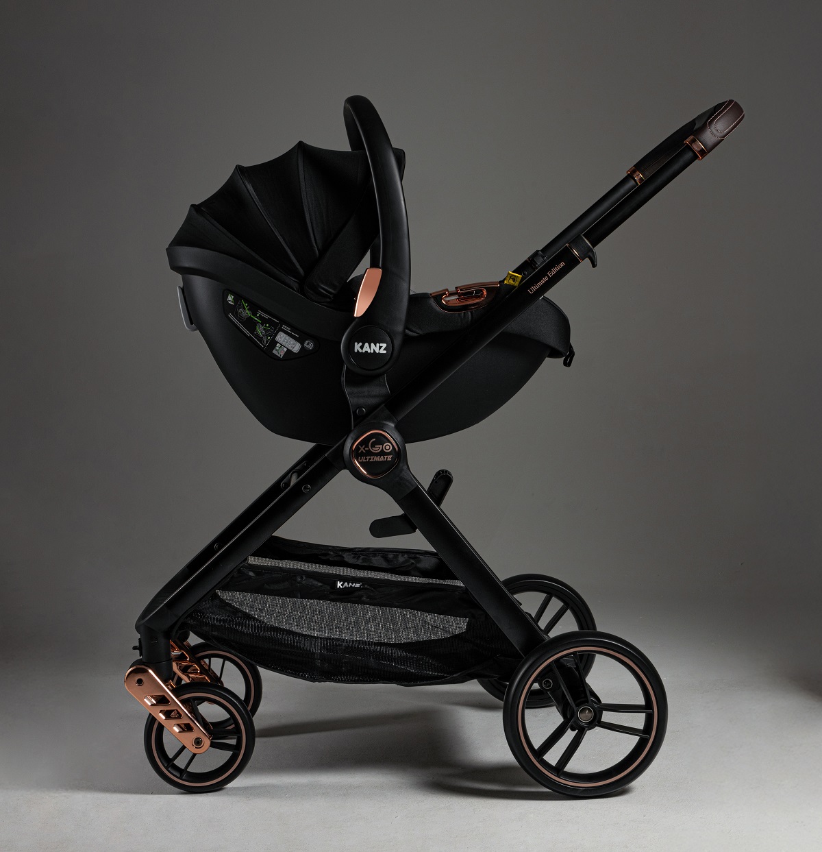 Kanz x-Go Ultimate Travel Sistem Bebek Arabası Rose Gold Siyah