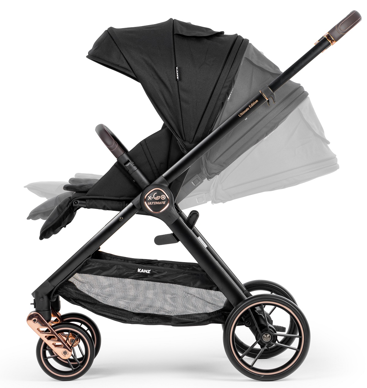 Kanz x-Go Ultimate Travel Sistem Bebek Arabası Rose Gold Siyah