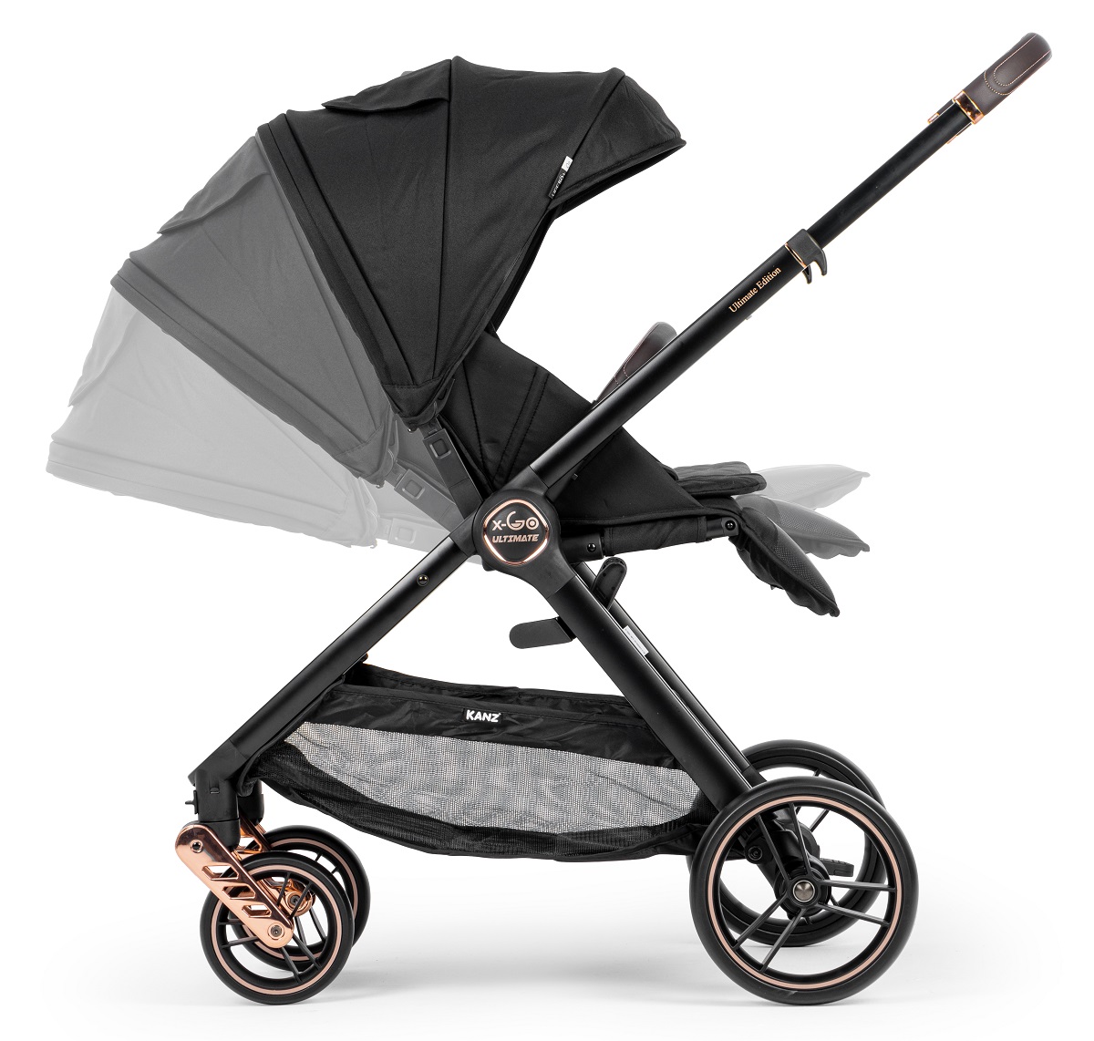 Kanz x-Go Ultimate Travel Sistem Bebek Arabası Rose Gold Siyah