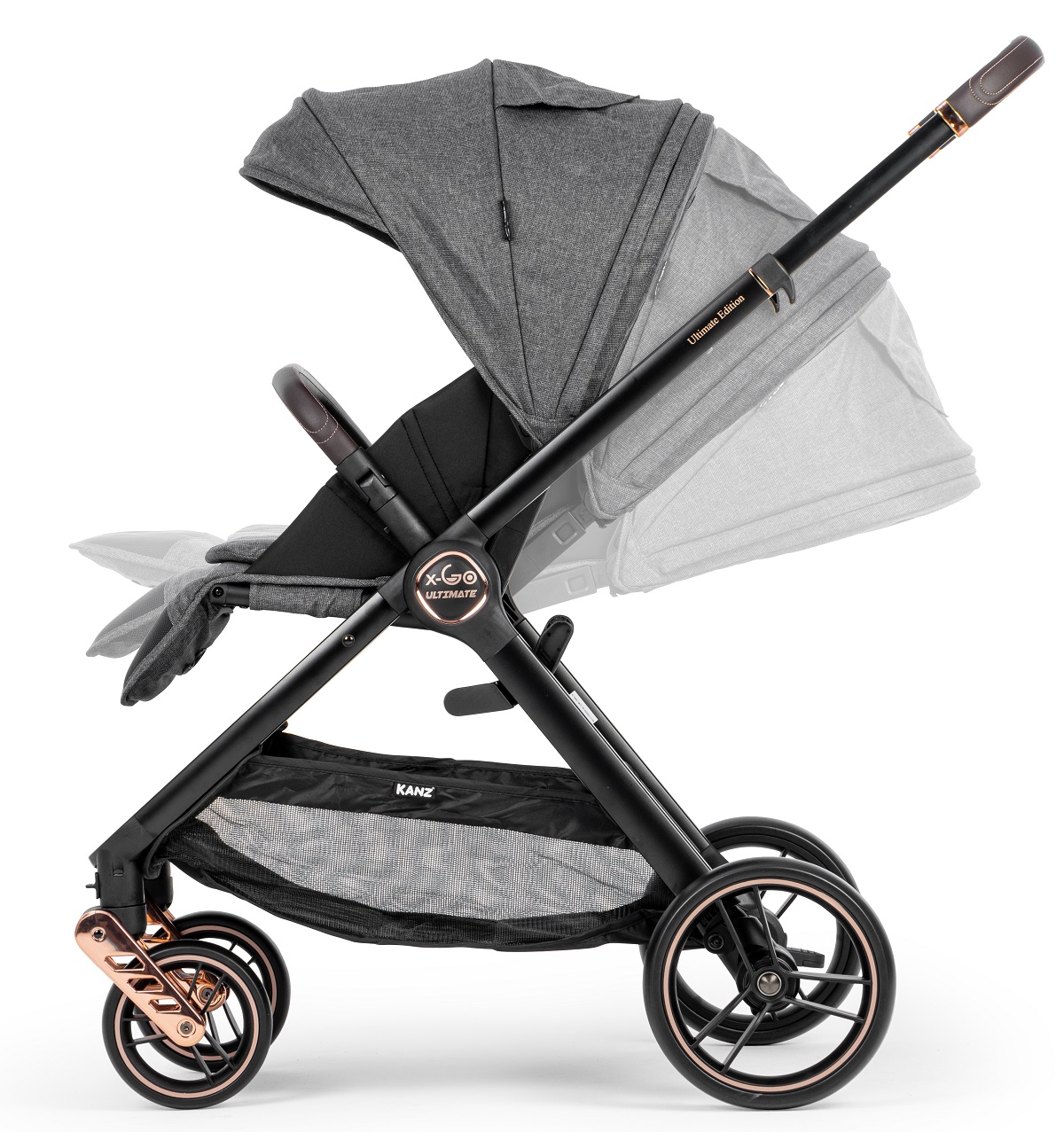 Kanz x-Go Ultimate Travel Sistem Bebek Arabası Rose Gold Gri