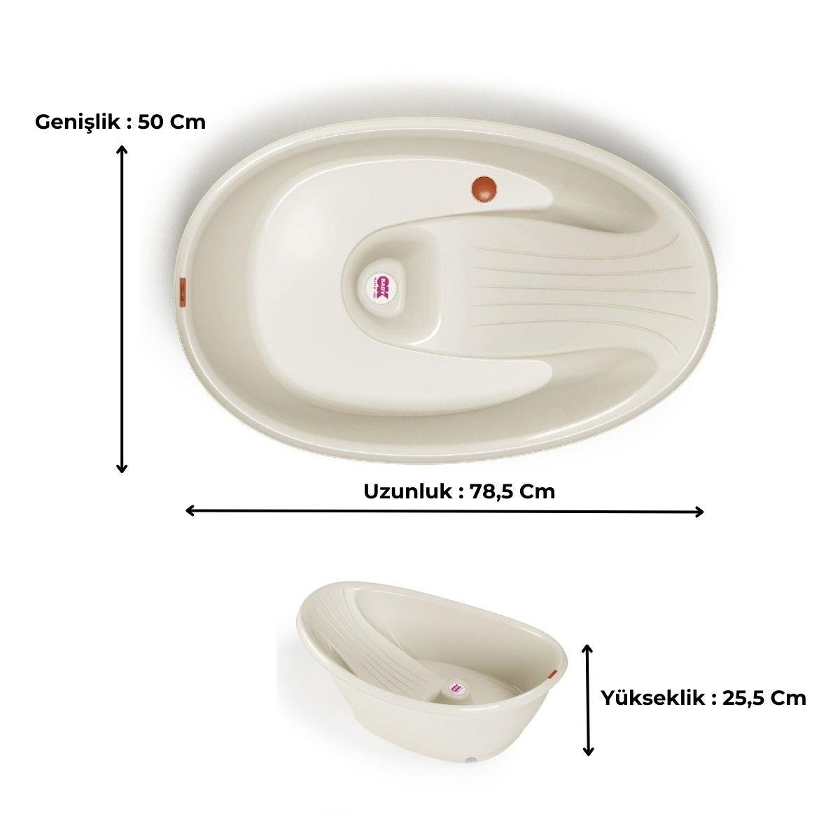 OkBaby Bella Çift Yönlü Banyo Küveti & Küvet Taşıyıcı Beyaz