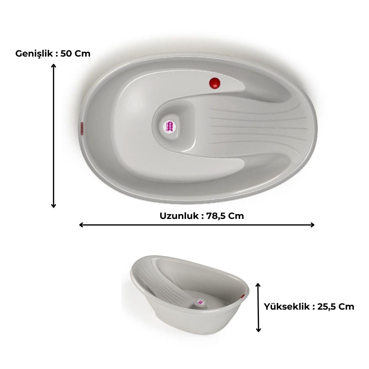 OkBaby Bella Çift Yönlü Banyo Küveti & Küvet Taşıyıcı Gri