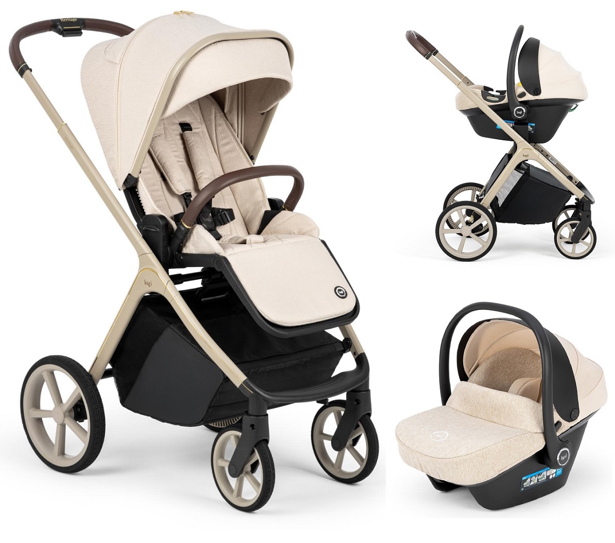Bagi Heritage Travel Sistem Bebek Arabası Beige