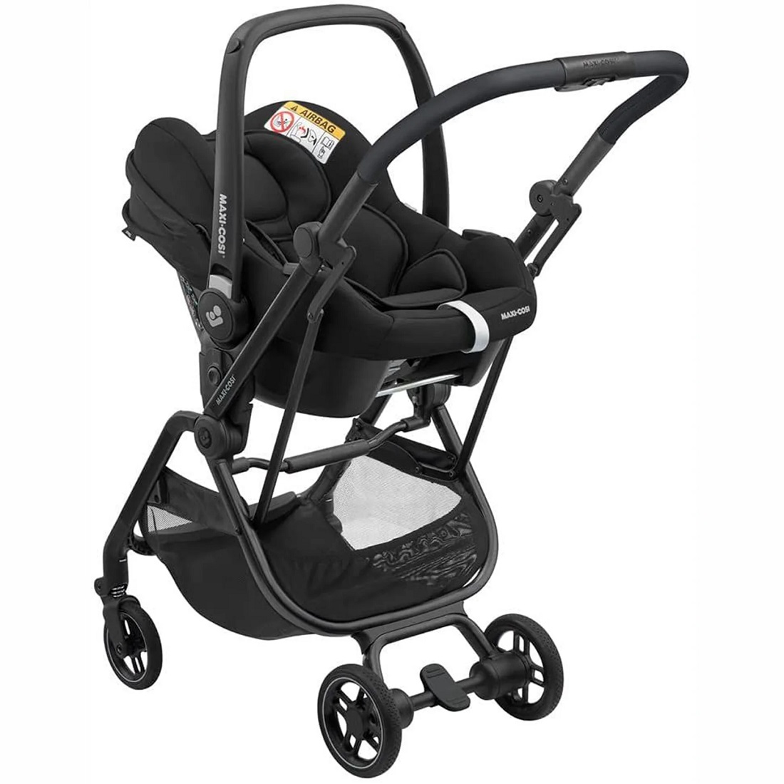 Maxi Cosi Leona2 Cabriofix I-Size Tek Elle Katlanabilen Çift Yönlü Seyahat Sistem Bebek Arabası Black