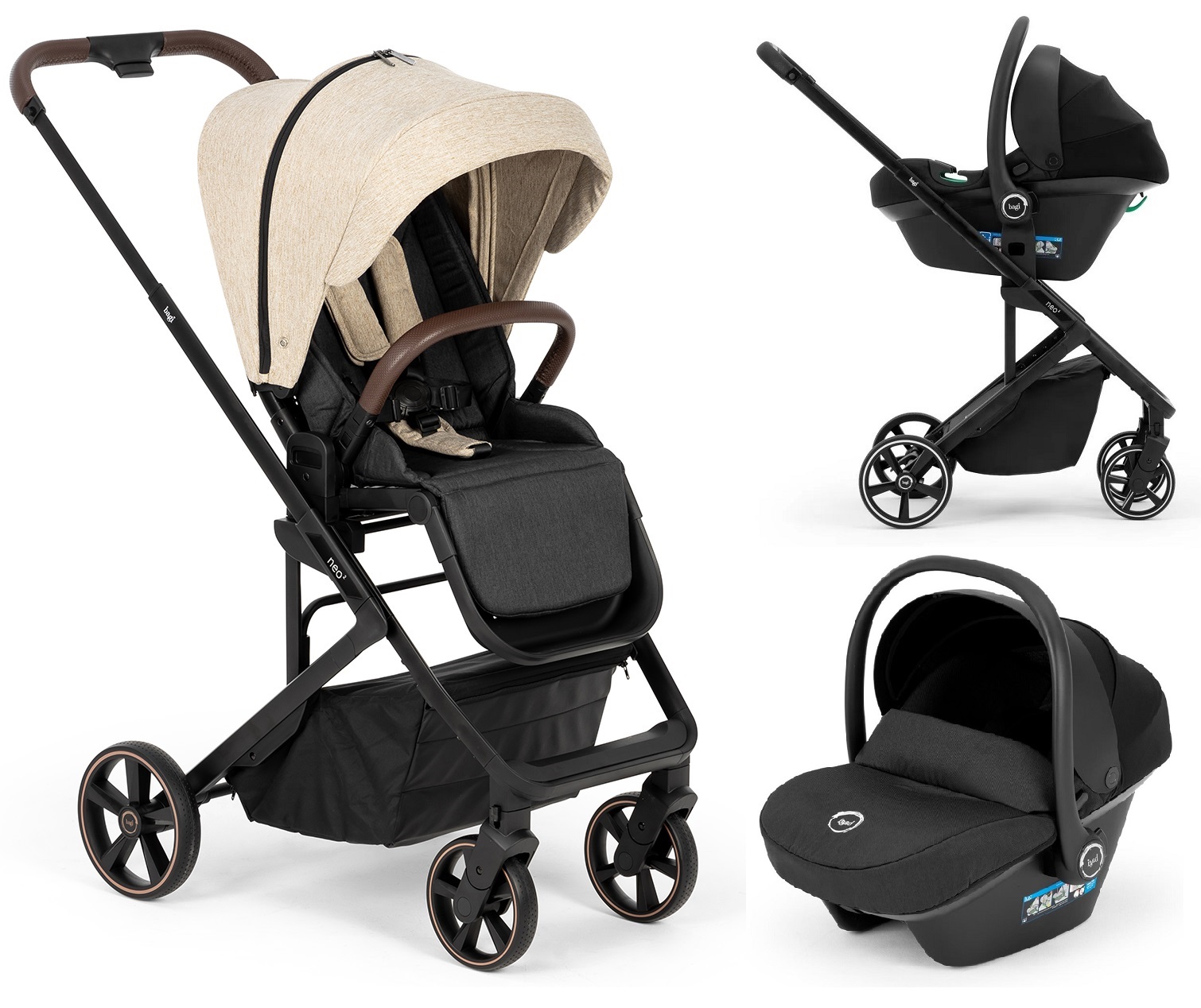 Bagi Neo 2 Travel Sistem Bebek Arabası Beige