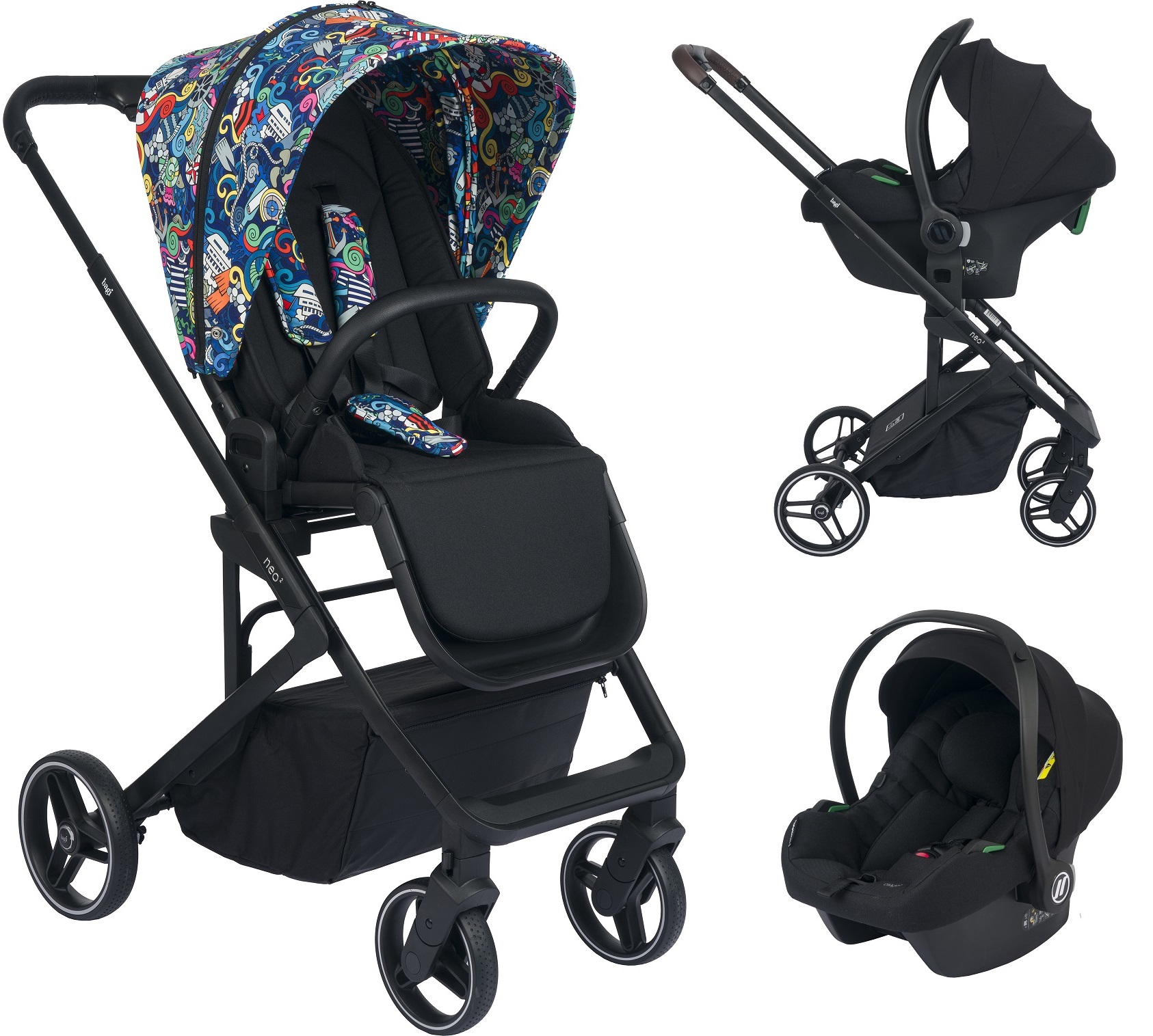 Bagi Neo 2 Travel Sistem Bebek Arabası Multi Color