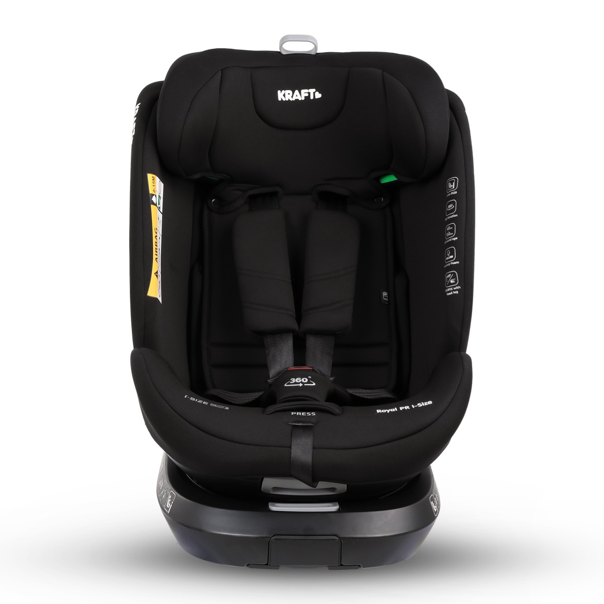 Kraft Royal PR i-size (40-150 cm) 0-36 Kg Oto Koltuğu Siyah