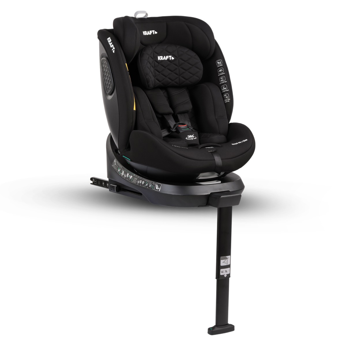 Kraft Royal PR i-size (40-150 cm) 0-36 Kg Oto Koltuğu Siyah