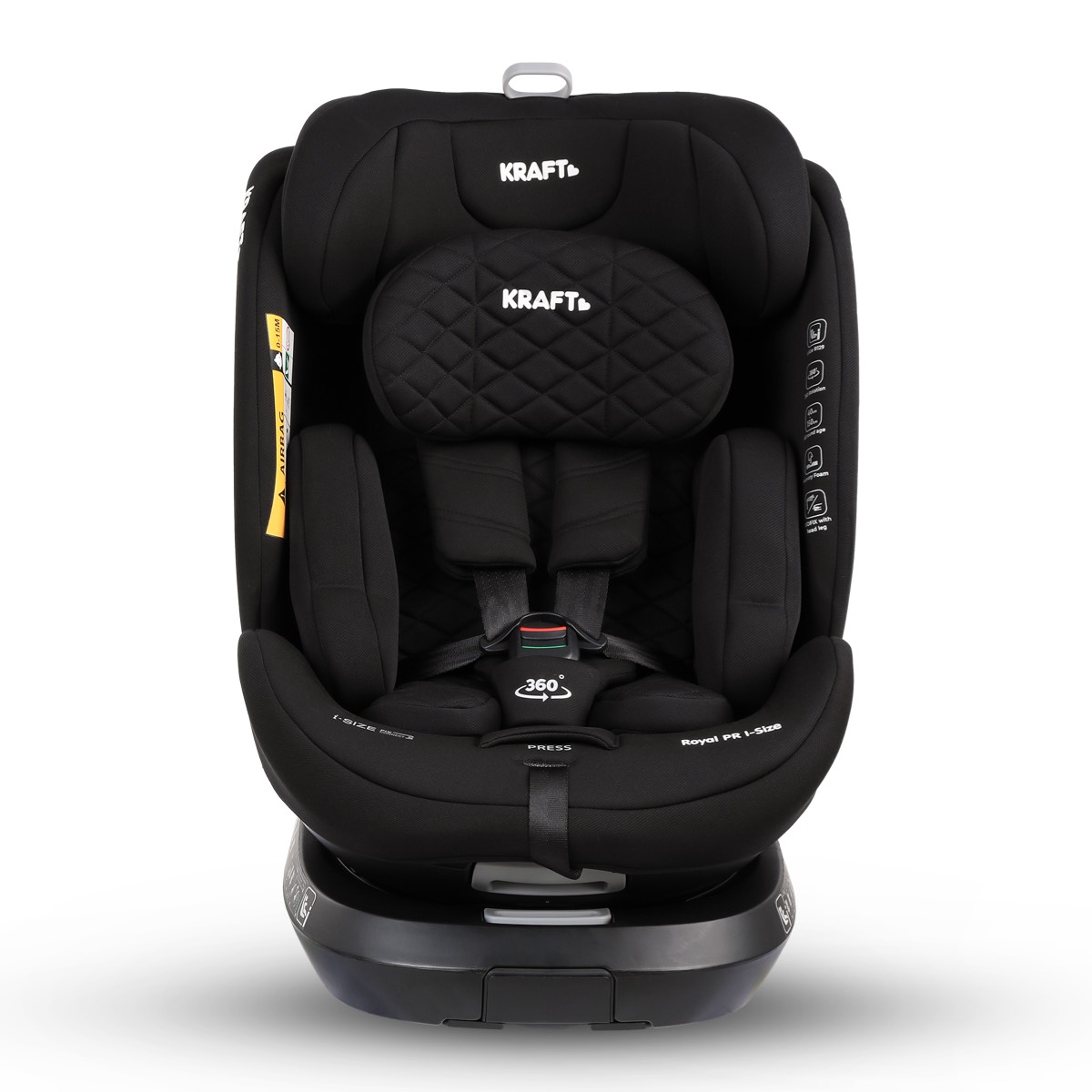Kraft Royal PR i-size (40-150 cm) 0-36 Kg Oto Koltuğu Siyah