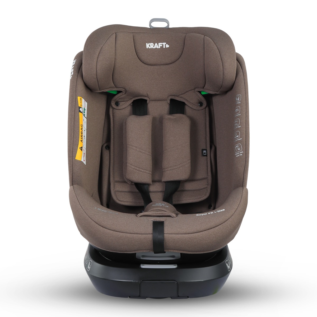 Kraft Royal PR i-size (40-150 cm) 0-36 Kg Oto Koltuğu Kahverengi