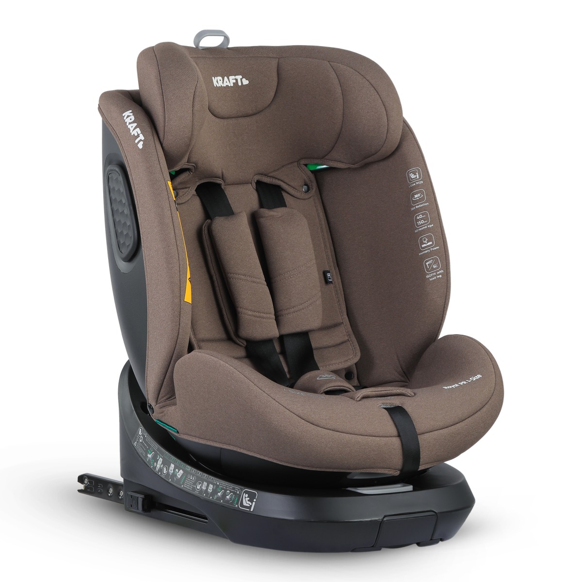 Kraft Royal PR i-size (40-150 cm) 0-36 Kg Oto Koltuğu Kahverengi