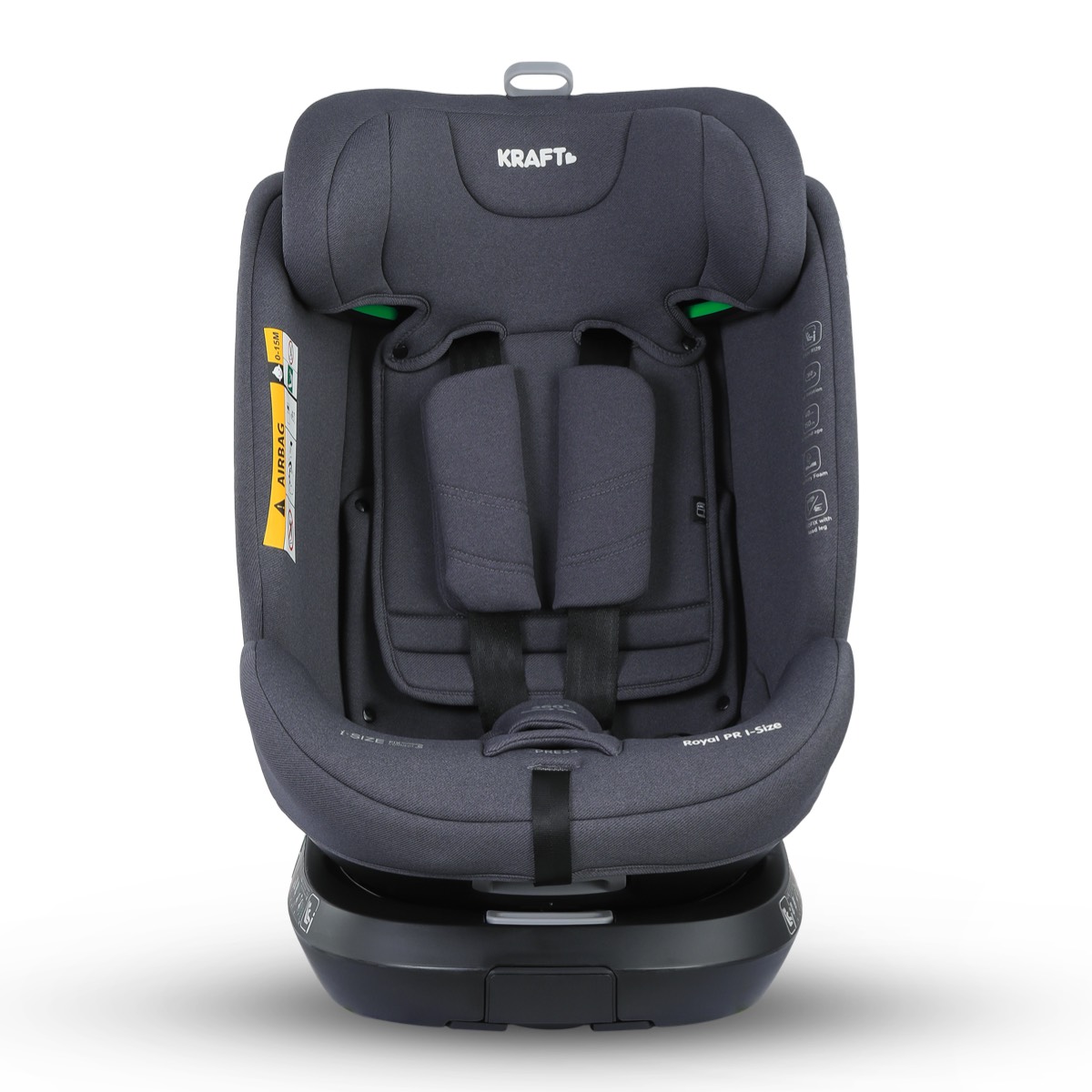 Kraft Royal PR i-size (40-150 cm) 0-36 Kg Oto Koltuğu Koyu Gri