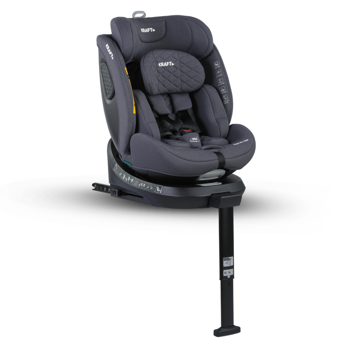 Kraft Royal PR i-size (40-150 cm) 0-36 Kg Oto Koltuğu Koyu Gri