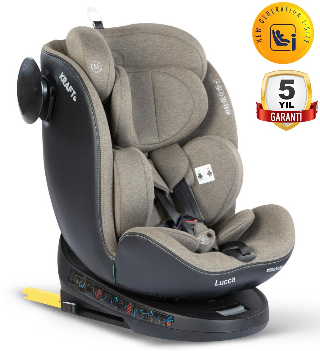 Kraft Lucca i-size 0-36 Kg 360 dönebilen Oto Koltuğu Haki