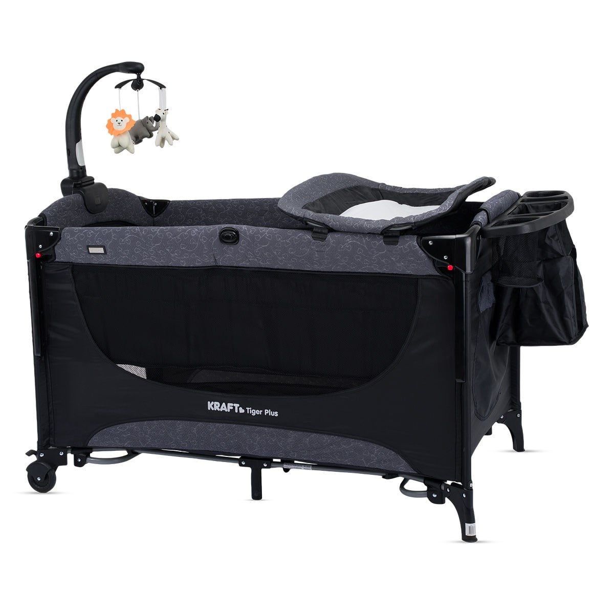 Kraft Tiger Plus Anne Yanı Oyun Parkı 70x120 cm Siyah
