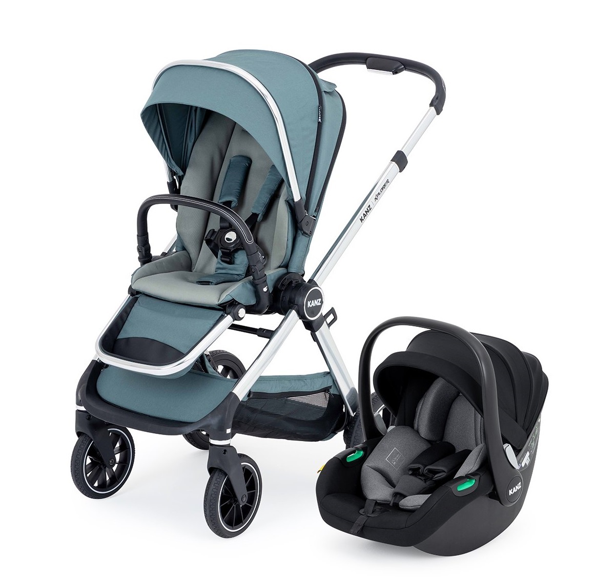 Kanz Explorer Autofold Travel Sistem Bebek Arabası Hunter Green