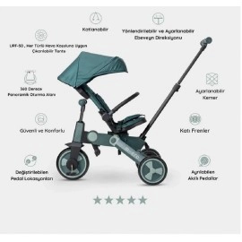 Micro 4in1 Katlanabilir Üç Tekerlekli Bisiklet Matcha