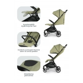 Kanz Bold Autofold Kabin Boy Bebek Arabası Forestgreen