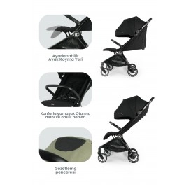 Kanz Bold Autofold Kabin Boy Bebek İron Black
