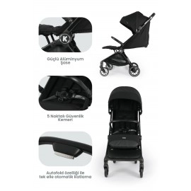 Kanz Bold Autofold Kabin Boy Bebek İron Black