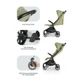 Kanz Bold Autofold Kabin Boy Bebek Arabası Forestgreen