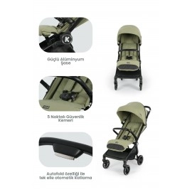Kanz Bold Autofold Kabin Boy Bebek Arabası Forestgreen