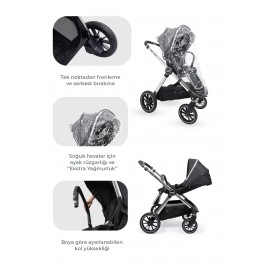 Kanz Explorer Autofold Travel Sistem Bebek Arabası Cole Black