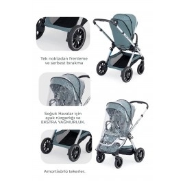 Kanz Explorer Autofold Travel Sistem Bebek Arabası Hunter Green
