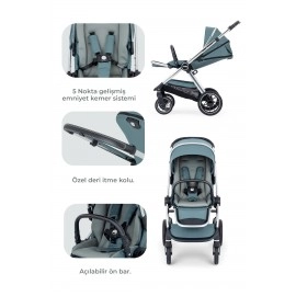 Kanz Explorer Autofold Travel Sistem Bebek Arabası Hunter Green