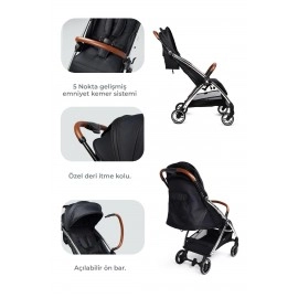 Kanz Xflip Autofold Travel Sistem Bebek Arabası Deeply Black