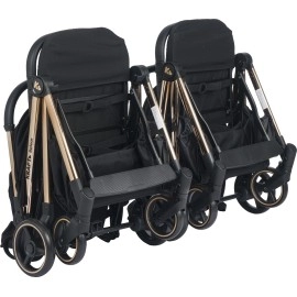 Kraft Balear Birleşip Ayrılabilen İkiz Kabin Boy Bebek Arabası Siyah-Champane
